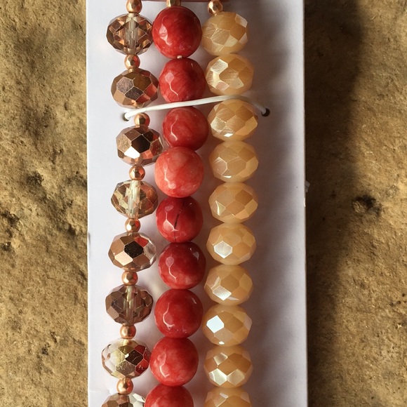 BOGO 🆓 Apple Watch 3 strand beaded stretch band - Picture 2 of 7